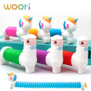 3D Pop Tube Silicone Alpaca Unicorn Push It Bubble Balls Decompression Pipe Anti-stress Vent Fidget Toys for Kids Adults Gifts