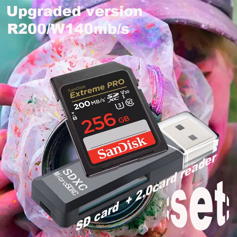 SanDisk Ultra Original SD card 8GB 16GB 32GB SDHC 64GB 128GB 256GB SDXC Class10 Memory Card C10 R80mb/s USH-1 Support for Camera