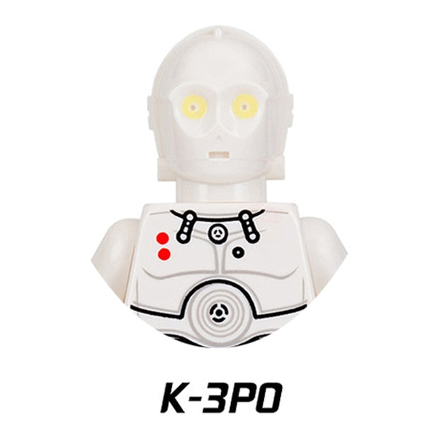 Disney R2-D2 Building Blocks C-3PO General Grievous R4-P17 K-2SO IG88 Battle Buzz Droid Star Bricks Action Figures Christmas Toy