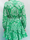 2022 Fashion Women Pleated Dress Party Drawstring Dresses Long Sleeve Female Street Outfit Floral Printed Elegant Casual Summer