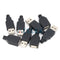10pcs Type A Male Female USB 4 Pin Plug Socket Connector With Black Plastic Cover Type-A DIY Kits