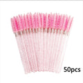 Disposable Crystal Eyelashes Brush Comb 25/50Pcs Eye Lashes Extension Mascara Wands Makeup Professional Makeup Beauty Tool
