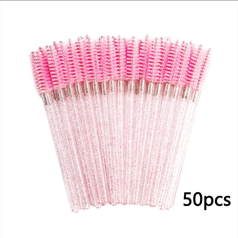 Disposable Crystal Eyelashes Brush Comb 25/50Pcs Eye Lashes Extension Mascara Wands Makeup Professional Makeup Beauty Tool