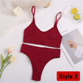 2PCS/Set Women Seamless Bra Panties Set Sexy Stretch Sport Bra Thong Briefs Style Panty Bralette Crop Top Intimates Lingerie Set