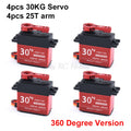 Waterproof 20KG 25KG 30kg 35kg 40KG 60KG Servos 180 270 360 Degree Large Torque Digital Servo Metal Gears 25T Arm For RC Car