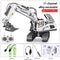 2.4G High Tech 11 Channels RC Excavator Dump Trucks Bulldozer Alloy Plastic Engineering Vehicle Electronic Toys For Boy Gifts