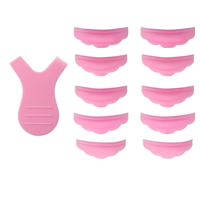 5Pairs Silicone Eyelash Perm Pad Y Eyelash Brush 3D Eyelash Curler Applicator Makeup Lifting Tools Lashes Rods Shield