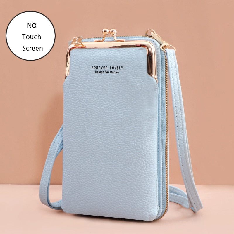 Women Bags Soft Leather Wallets Touch Screen Cell Phone Purse Crossbody Shoulder Strap Handbag for Female Cheap Women&