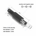 12V 3A 5.5mm 2.1mm Plug Socket DC Connectors DC Power Socket Male Female Jack Screw Nut Panel Mount DC Power Adapter Connector
