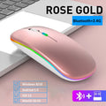 Wireless Mouse USB Rechargeable Bluetooth-compatible RGB Mouse Silent Ergonomic Mouse With Backlight For Laptop PC ipad