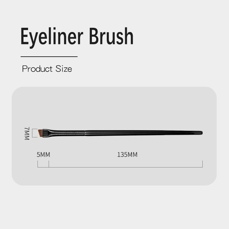 1pcs Professional Black Eyebrow Inclined Flat Angled Brush Makeup Tool Wooden Pole Eyeliner Eyeshadow Eye Brow Women Cosmetic
