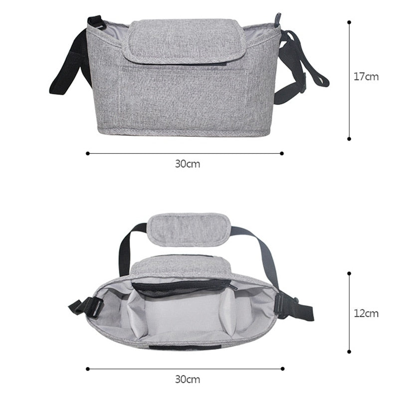 Stroller Organizer Bag Diaper Bag Nursing Stroller Bag Stroller Accessories Stroller Cup Holder Cover with Shoulder Straps Pouch
