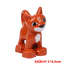 Big Building Block Accessories Chicken Duck Dog Cat Bird Cattle Sheep Zebra Rhinoceros Insect Zoo Series DIY Duploes Toy Gift
