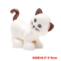 Big Building Block Accessories Chicken Duck Dog Cat Bird Cattle Sheep Zebra Rhinoceros Insect Zoo Series DIY Duploes Toy Gift