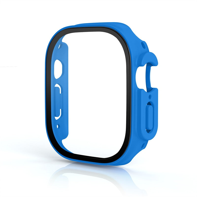 Glass+case For Apple Watch Ultra 49mm strap smartwatch PC Bumper+Screen Protector Tempered Cover iwatch series band Accessories