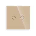 Bingoelec EU AC100-240V Tempered Black White Crystal Glass Touch Switch Panel Wall Light Sensor Button 1Gang 2gang LED Indicator