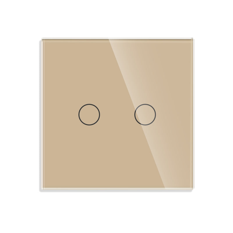 Bingoelec EU AC100-240V Tempered Black White Crystal Glass Touch Switch Panel Wall Light Sensor Button 1Gang 2gang LED Indicator