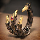1pcs Titanium Steel Eagle Dragon Claw Halloween Skull Ring Hot Selling Men&