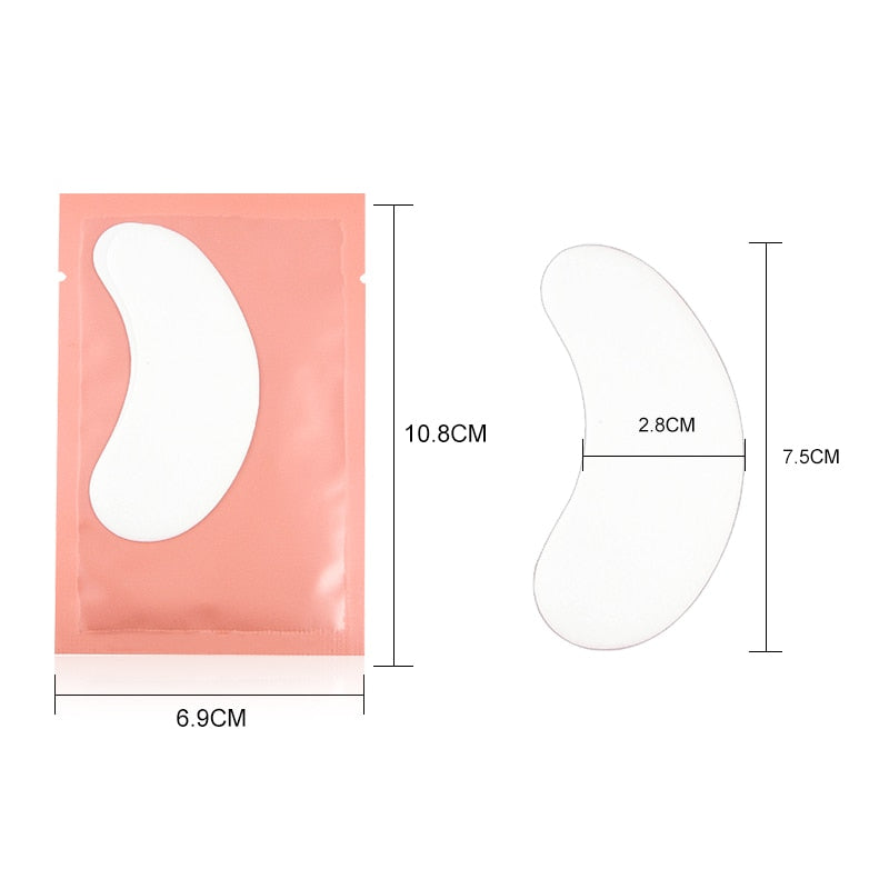 50Pairs/Lots Eyelash Extension Eye Patches Makeup Gel Pad Eyelashes Under Eye Pads Eyelash Patches Stickers Pads For Extension