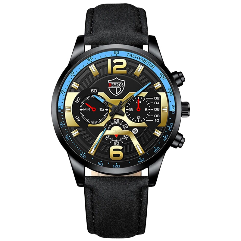 2022 Fashion Mens Stainless Steel Watches Luxury Men Sports Quartz Wrist Watch Male Business Casual Leather Watch reloj hombre