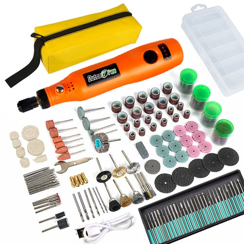 Mini Wireless Drill Electric Carving Pen Variable Speed USB Cordless Drill Rotary Tools Kit Engraver Pen for Grinding Polishing
