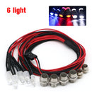 2 / 4 / 6 / 8 Lights 70cm Lenght RC LED Night Headlamps Headlights 3/5mm LED Light for Model Drift Crawler Car For RC Car