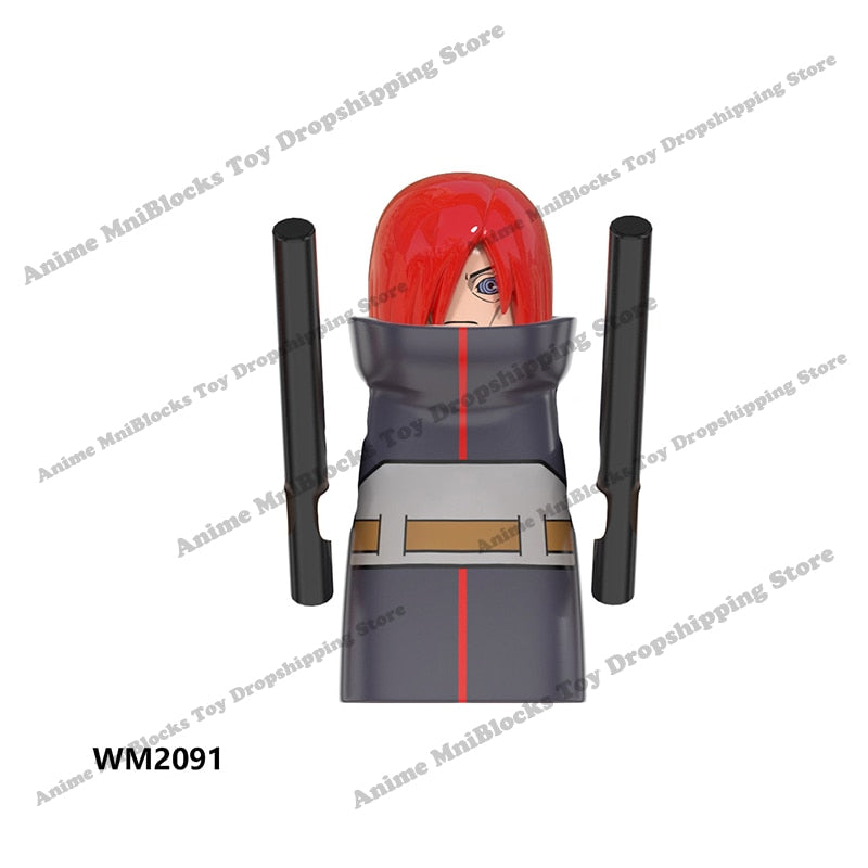 WM6109 Naruto blocks anime Sasuke Kakashi Madara Zetsu Might Guy Rock Lee mini action toy figures Assemble bricks toys kid gifts