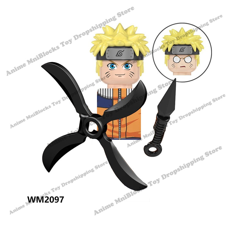 WM6109 Naruto blocks anime Sasuke Kakashi Madara Zetsu Might Guy Rock Lee mini action toy figures Assemble bricks toys kid gifts