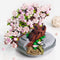 Mini Bouquet Building Blocks Flowers Succulent Cherry Blossom Bonsai 3D Model Home Decoration Children&