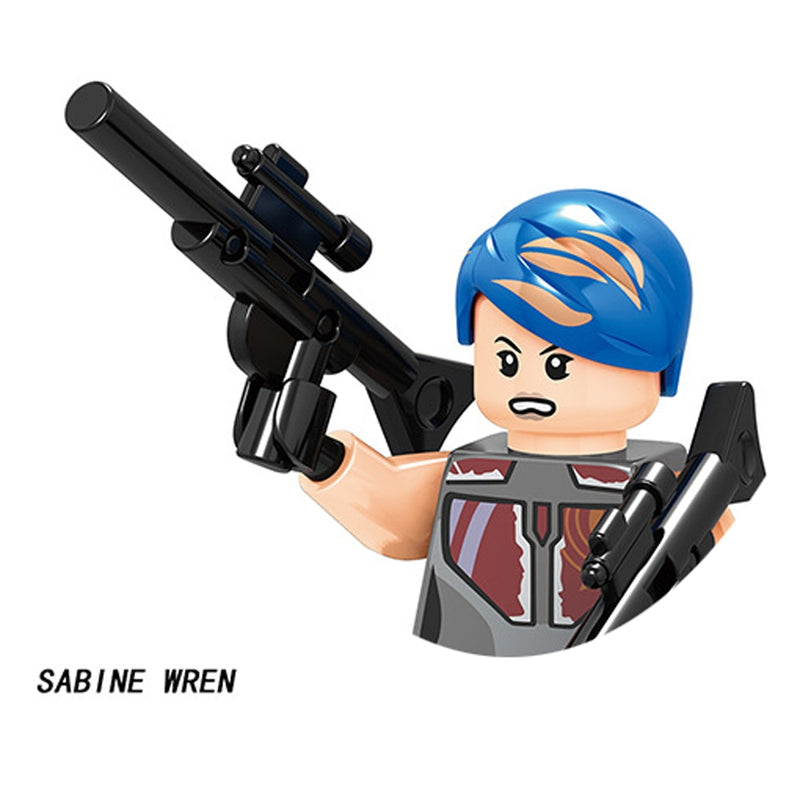 WM6094 Building Blocks WM916-A Paz XP400 PG640 PG641 PG642 X1533 Vizla Bo-Katan Sabine Wren Bricks Figure