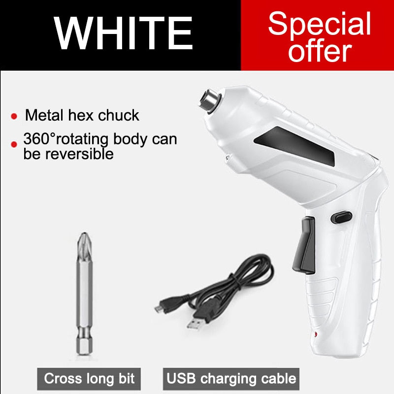 Electric Screwdriver Battery Rechargeable Cordless Screwdriver Powerful Impact Wireless Screwdriver Drill Electric Screw Driver