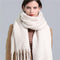 2022 New Women Plaid Scarf Winter Pashmina Shawls Cashmere Thick Wraps Lady Tassel Warm Scarves Rainbow Hairy Bufanda