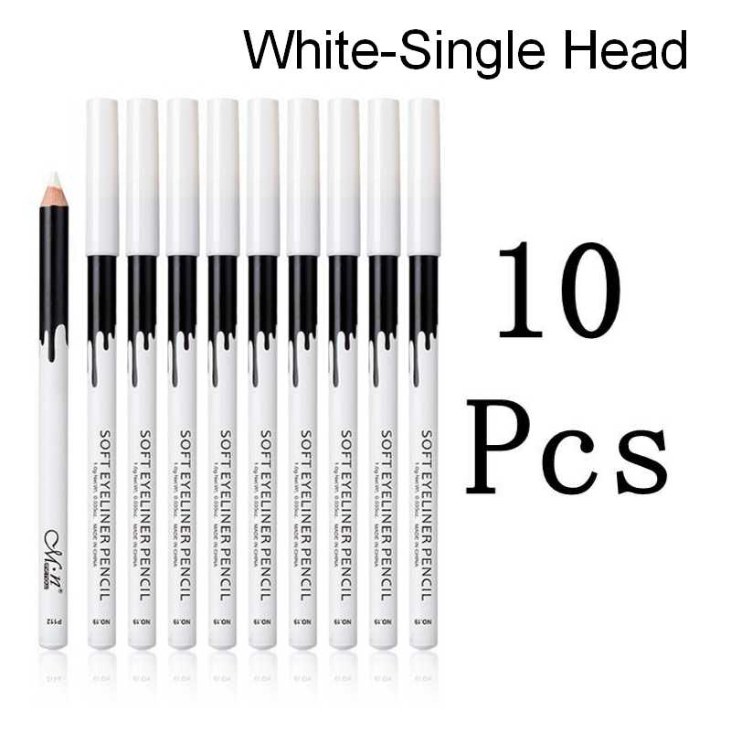 1-10 Pcs Eyeliner Pencil Makeup Women Long Lasting Waterproof Pigment Eye Liner White Eyeliner Pen Cosmetics