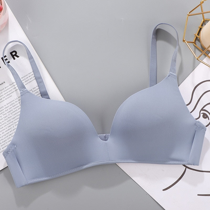 Sexy No Wire Push Up Underwear Women Seamless Bra Girls Students Breathable Thin Bras Female&