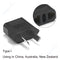 1-100pcs 4.0/4.8mm EU Plug Adapter EU US Israel To Euro KR BR Brazil Plug Converter American Travel Power Adapter Plug Socket
