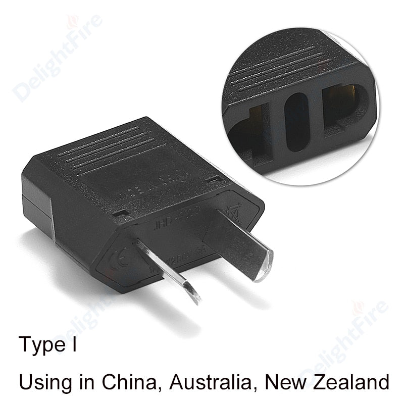 1-100pcs 4.0/4.8mm EU Plug Adapter EU US Israel To Euro KR BR Brazil Plug Converter American Travel Power Adapter Plug Socket