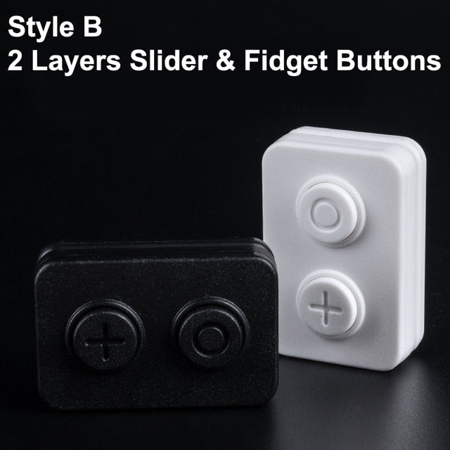 Fun ABS Magnetic Sliders EDC Fidget Push Clickers Haptic Antistress Adults Focus Desk Toy ADHD Sensory Fidget Toy Kids Gift