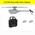C127 2.4GHz RC Drone 720P Camera 6-Axis Wifi Sentry Helicopter Wide Angle Camera Single Paddle Without Ailerons Spy Drone RC Toy