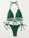 Sexy Micro Bikinis 2022 Woman Criss Cross Swimwear Women Swimsuit Summer String Thong Bikinis Set 2 Piece Bathing Suit Beachwear
