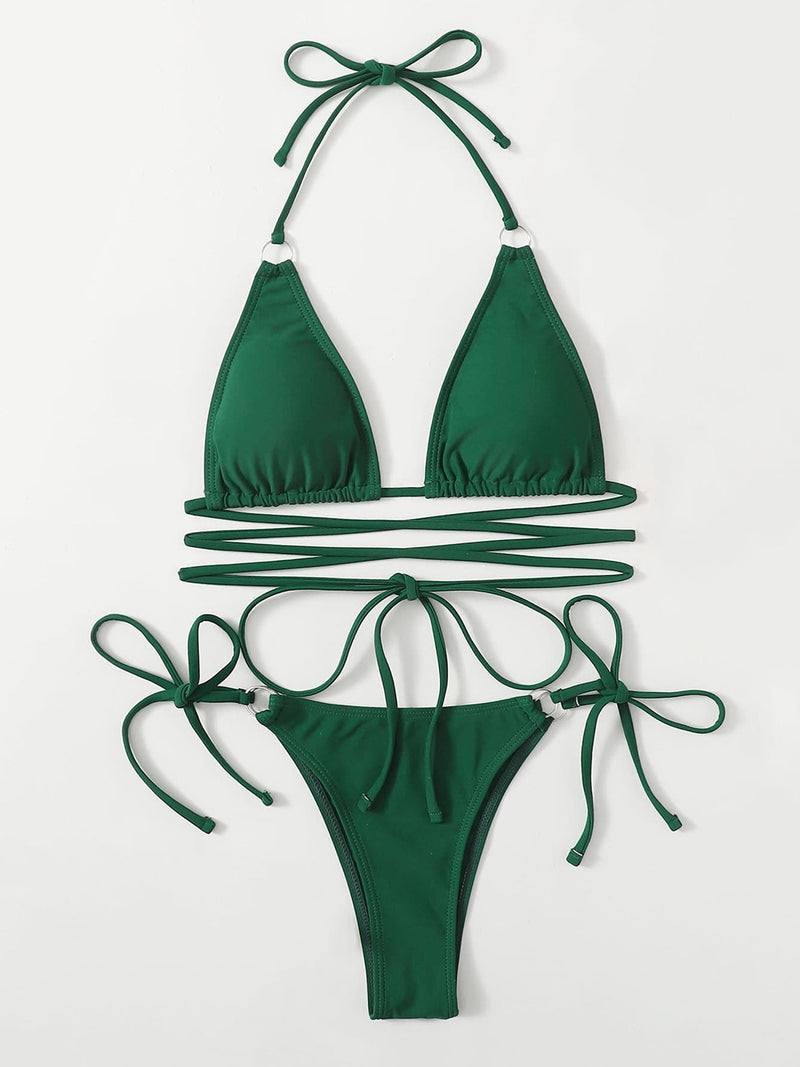 Sexy Micro Bikinis 2022 Woman Criss Cross Swimwear Women Swimsuit Summer String Thong Bikinis Set 2 Piece Bathing Suit Beachwear