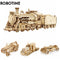 Robotime Rokr 3D Puzzle Movable Steam Train,Car,Jeep Assembly Toy Gift for Children Adult Wooden Model Building Block Kits