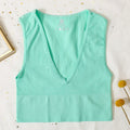 Women&#39;s Top Sexy Crop Top Female Seamless Underwear Bralette Tank Top Girls Summer Cami Sexy Deep V Lingerie Sports Camisole