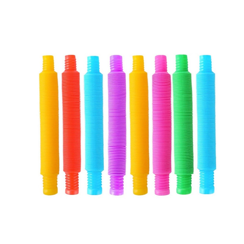 8Pcs Tubes Sensory Toy Fidget Stress Relieve Squeeze Toys Strbess Relief Educational Antistress Fidget Toys for Children Gifts