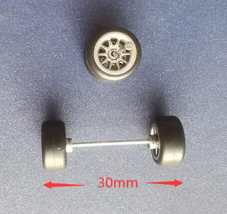 4PCS 1/64 Scale Alloy Car Model 5.2mm/11mm Size Rubber Tires + Wheels + Axles for Modified 1:64 Matchbox/Domeka/HW Model Cars