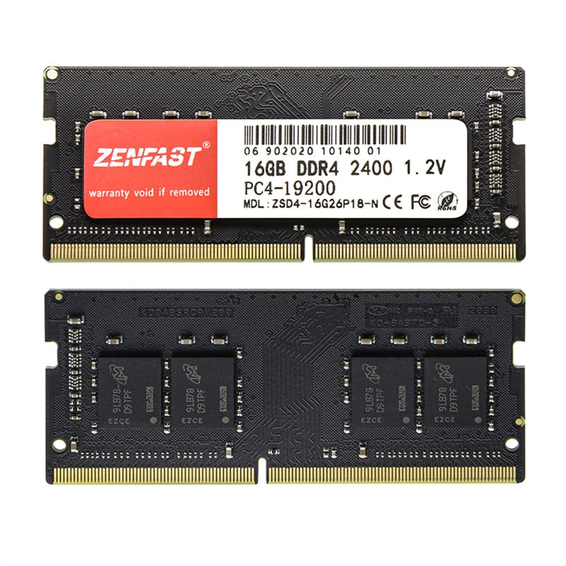 ZENFAST Memoria Ram DDR3 DDR4 8GB 4GB 16GB 32GB 1333 1600 2133 2400 2666 3200MHz Sodimm Notebook Laptop Memory