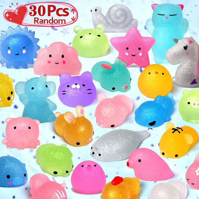 10/50PCS Mini Squishy Toys Mochi Squishies Kawaii Animal Pattern Stress Relief Squeeze Toy For Kids Boys Girls Birthday Gifts