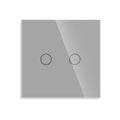 Bingoelec EU AC100-240V Tempered Black White Crystal Glass Touch Switch Panel Wall Light Sensor Button 1Gang 2gang LED Indicator