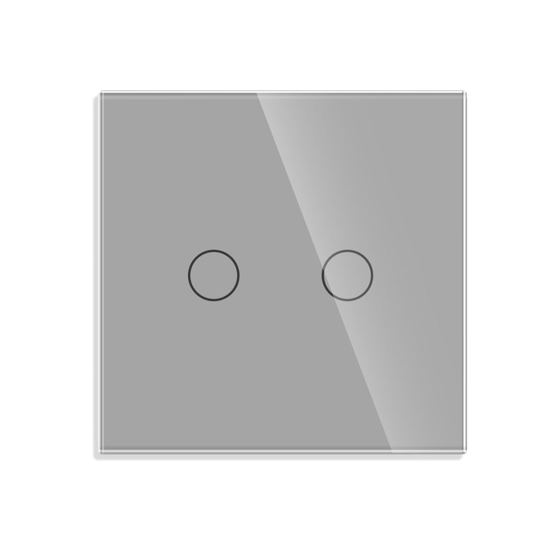 Bingoelec EU AC100-240V Tempered Black White Crystal Glass Touch Switch Panel Wall Light Sensor Button 1Gang 2gang LED Indicator