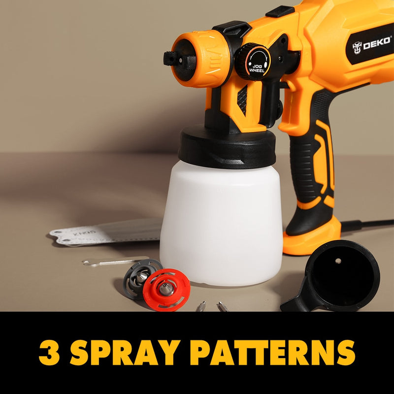 DEKO DKSG SERIES HVLP 800 ML &amp; 3 NOZZLES HIGH POWER ELECTRIC PAINT SPRAYER  PAINT GUN PNEUMATIC GUN AIR BRUSH HOME DIY