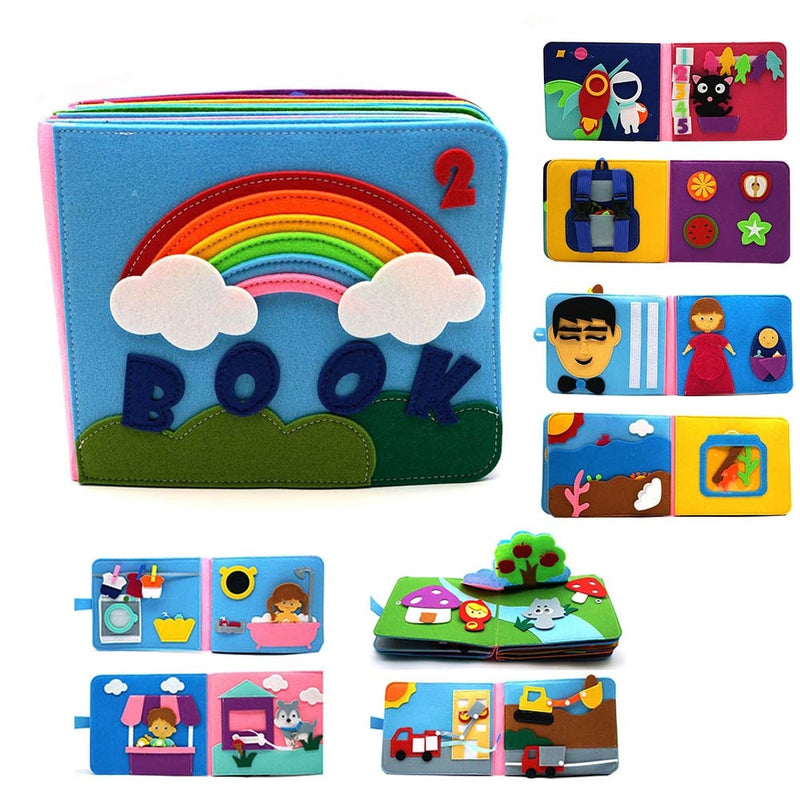 Washable Montessori Toddlers Busy Board 3D Baby Story Cloth Book Early Learning Education Habits Knowledge Develop Dropshipping